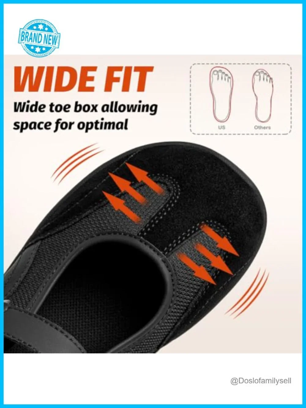 Barefoot Mary Jane Flats Wide Toe Box Slip On Comfort Walking Shoes